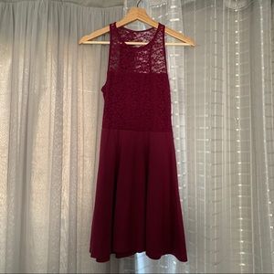 Hollister - Burgundy Lace Top Dress